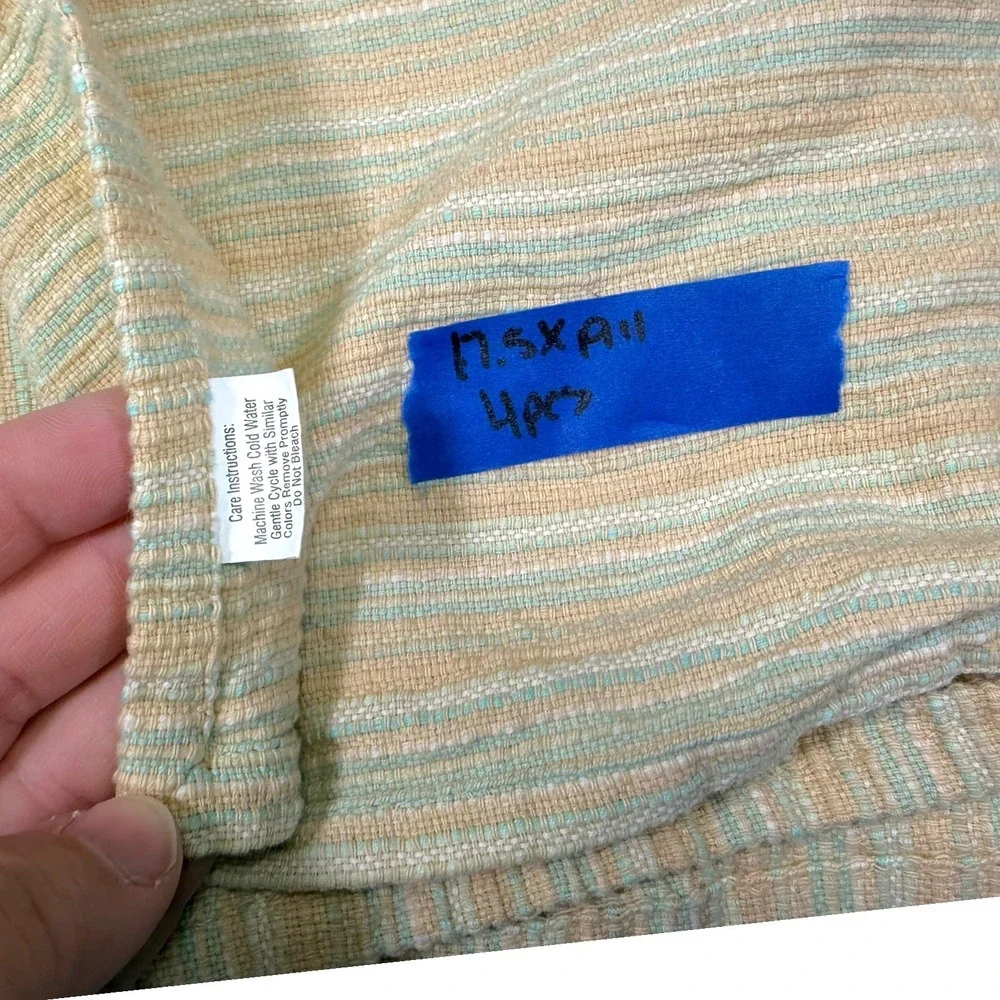 17.5x19 Multi-Color Striped Woven Napkin Set 4pc Earth Tone Boho Farmhouse Decor